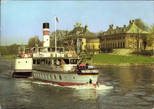 Ak Dresden Pillnitz, Schloss, Weiße Flotte, Personendampfer Dresden