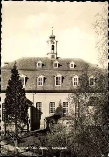 Ak Herrnhut in der Oberlausitz Sachsen, Kirchensaal