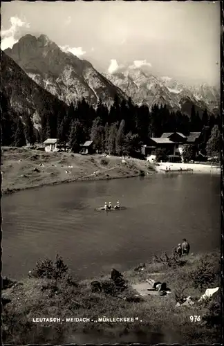 Ak Leutasch in Tirol, Weidach, Mühlecksee