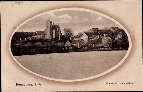 Ak Ronneburg, Blick auf Schloss und Stadt