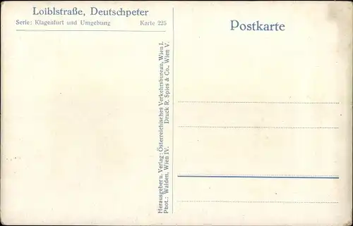 Ak Kärnten, Deutschpeter, Loiblstraße