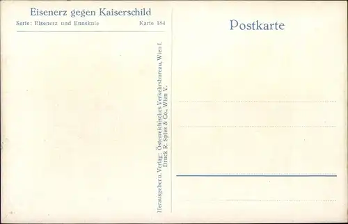 Ak Eisenerz Steiermark, Teilansicht gegen Kaiserschild