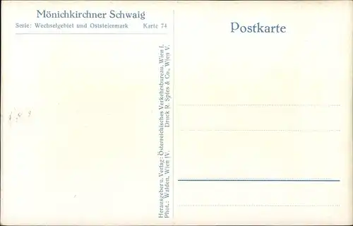 Ak Mönichkirchen in Niederösterreich, Mönichkirchner Schwaig, Winteransicht