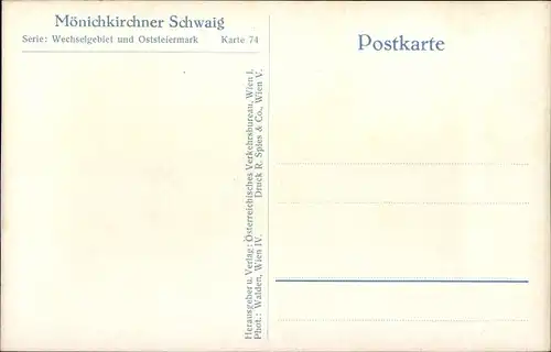 Ak Mönichkirchen in Niederösterreich, Mönichkirchner Schwaig, Winter