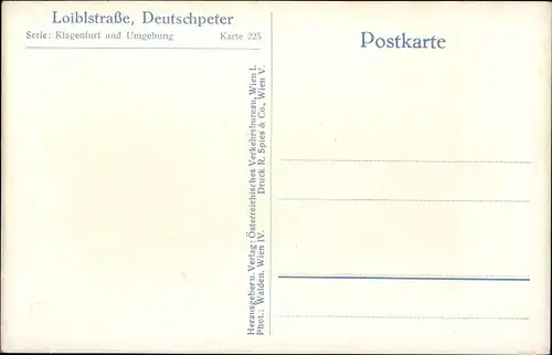 Ak Kärnten, Deutschpeter, Loiblstraße