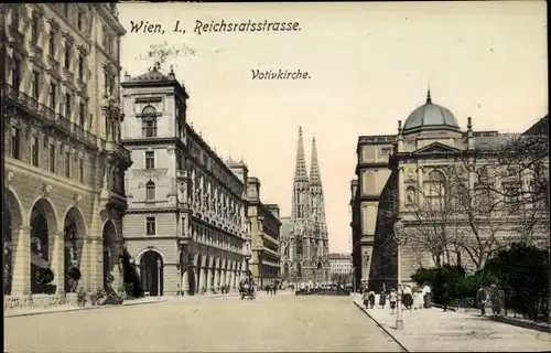 Ak Wien 1 Innere Stadt, Reichsratsstraße, Votivkirche