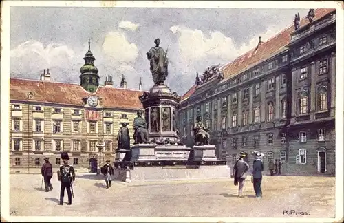 Künstler Ak Preuss, R., Wien, Hofburg, Denkmal, BKWI Serie 432/5