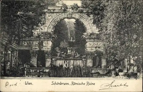 Ak Wien 13 Hietzing Österreich, Schönbrunn, Römische Ruine