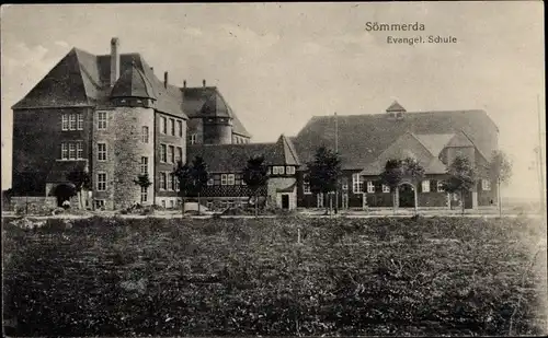 Ak Sömmerda b. Erfurt, Evangelische Schule Vorderseite