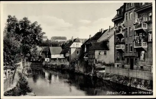 Ak Döbeln in Sachsen, Blick aufs Wasser