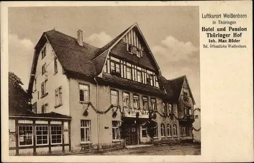 Ak Weißenborn Holzland Thüringen, Hotel Pension Thüringer Hof