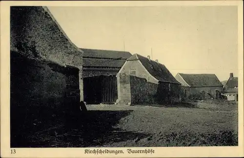 Ak Kirchscheidungen Laucha an der Unstrut in Sachsen Anhalt, Bauernhöfe