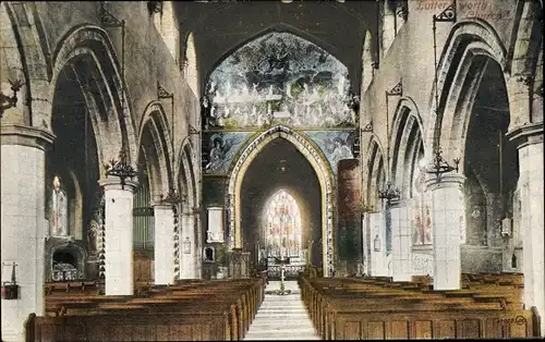 Ak Lutterworth Leicestershire England, Church, Inneres