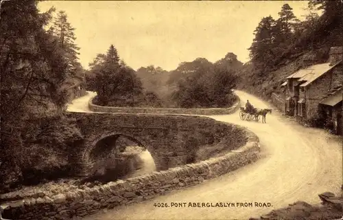 Ak Wales, Pont Aberglaslyn from Road