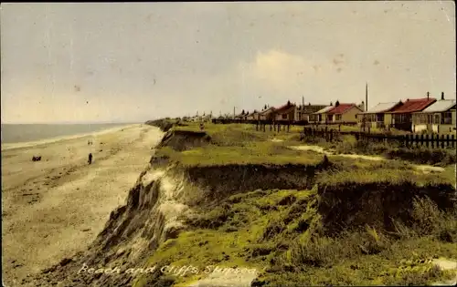 Ak Skipsea East Riding of Yorkshire England, Beach and Cliffs