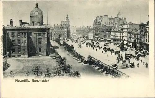 Ak Manchester England, Piccadilly