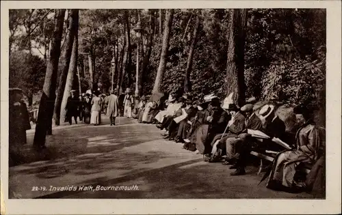 Ak Bournemouth Dorset England, Invalids Walk