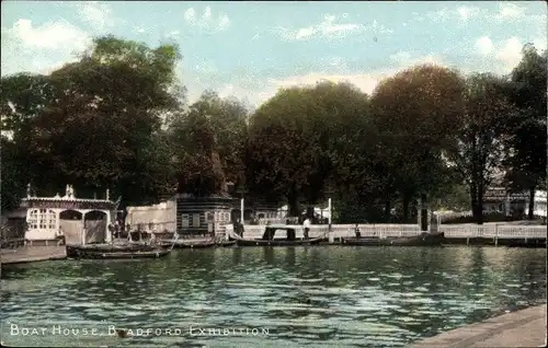 Ak Bradford West Yorkshire England, Exhibition, Boat House