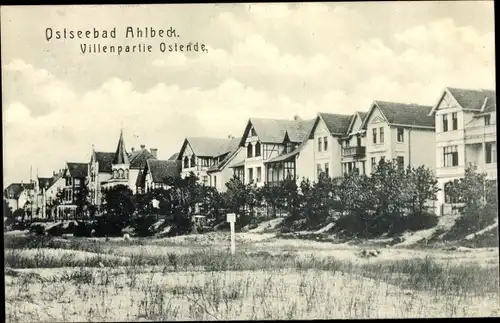 Ak Ostseebad Ahlbeck Heringsdorf auf Usedom, Villenpartie Ostende