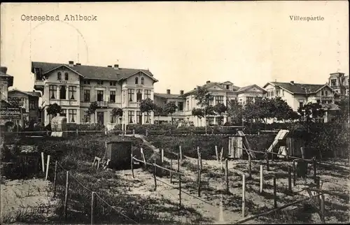 Ak Ostseebad Ahlbeck Heringsdorf auf Usedom, Villenpartie, Garten