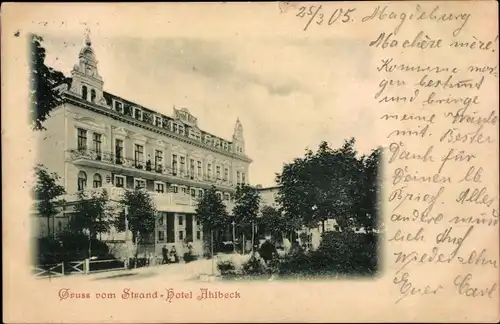 Ak Ostseebad Ahlbeck Heringsdorf auf Usedom, Strandhotel