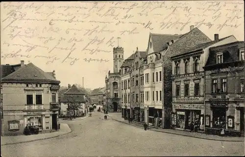 Ak Meuselwitz in Thüringen, Markt, Bahnhofstraße, Rathaus