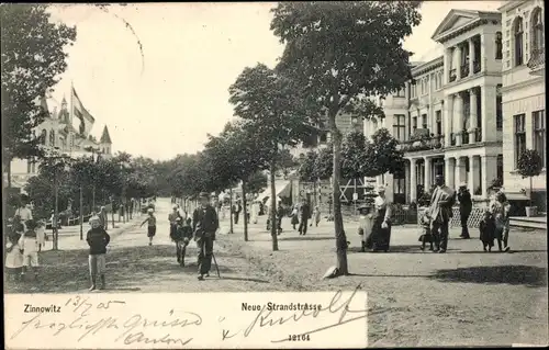 Ak Ostseebad Zinnowitz auf Usedom, Neue Strandstraße