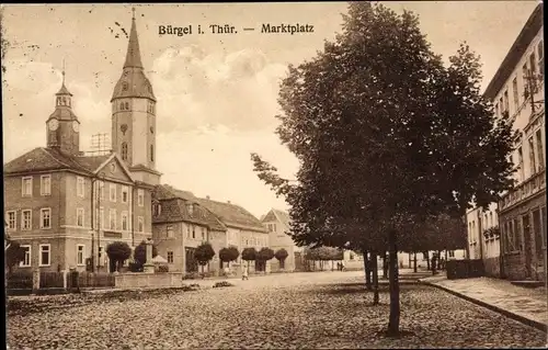 Ak Bürgel in Thüringen, Marktplatz