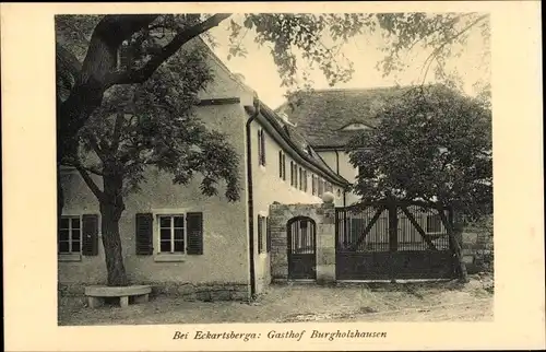 Ak Burgholzhausen Eckartsberga Burgenlandkreis, Gasthof, Außenansicht