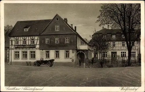 Ak Trockenborn Wolfersdorf Saale Holzland Kreis, Gasthof Schüsselgrund