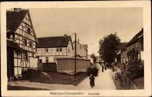 Ak Schnepfenthal Rödichen Waltershausen Thüringen, Dorfstraße