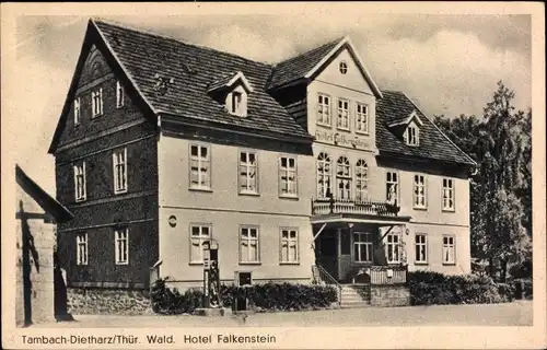 Ak Tambach Dietharz in Thüringen, Hotel Falkenstein