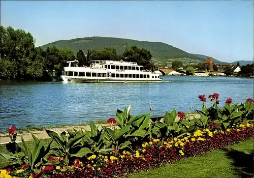 Ak Miltenberg am Main Unterfranken, Mainanlagen, Fahrgastschiff MS Mozart