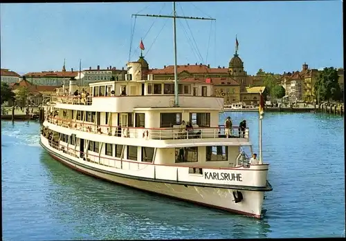 Ak Konstanz am Bodensee, MS Karlsruhe der DB, Motorschiff