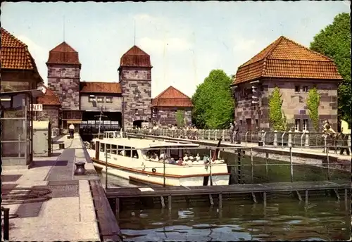 Ak Minden in Westfalen, Schachtschleuse