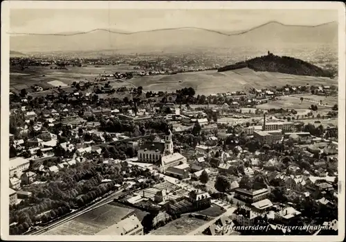 Ak Seifhennersdorf in der Oberlausitz Sachsen, Fliegeraufnahme