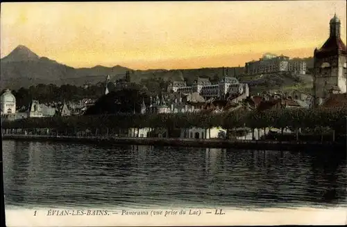 Ak Évian les Bains Haute Savoie, Panorama