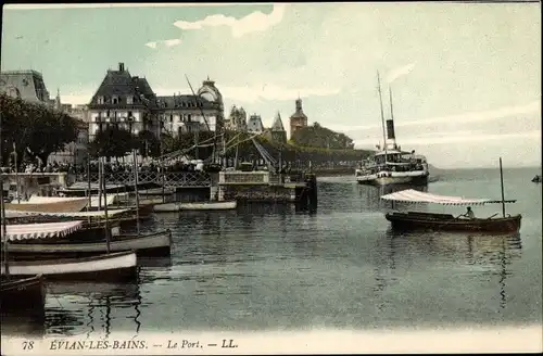 Ak Évian les Bains Haute Savoie, Le Port