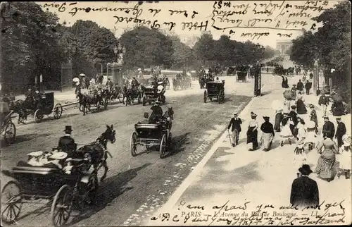 Ak Paris XVI Passy, Avenue du Bois de Boulogne