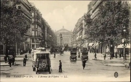 Ak Paris II Bourse, L'Avenue de l'Opera