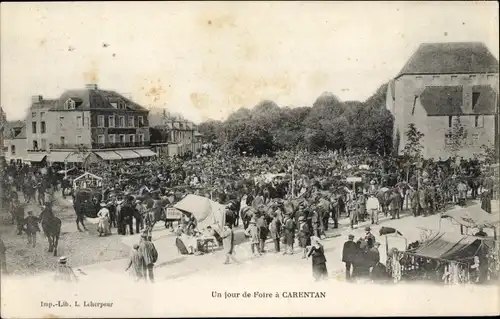 Ak Carentan Manche, Un jour de Foire