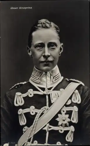 Ak Kronprinz Wilhelm von Preußen, Husarenuniform