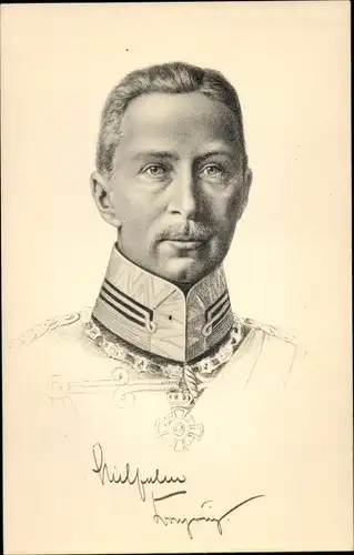 Künstler Ak Kronprinz Wilhelm von Preußen, Portrait