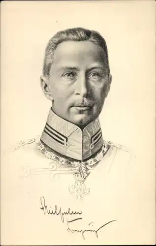 Künstler Ak Kronprinz Wilhelm von Preußen, Portrait