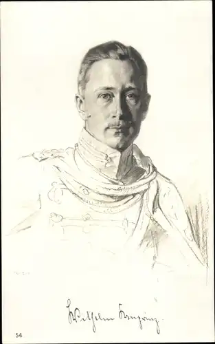 Künstler Ak Kronprinz Wilhelm von Preußen, Portrait