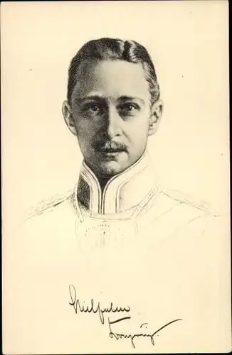 Künstler Ak Kronprinz Wilhelm von Preußen, Portrait