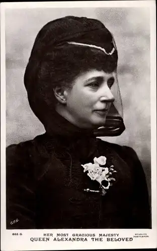 Ak Her Most Gracious Majesty Queen Alexandra the Beloved, in mourning