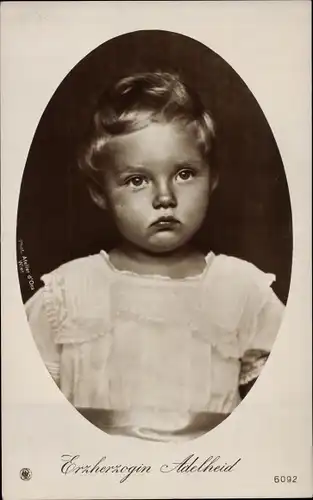 Ak Erzherzogin Adelheid, Tochter von Kaiser Karl I. von Österreich Ungarn