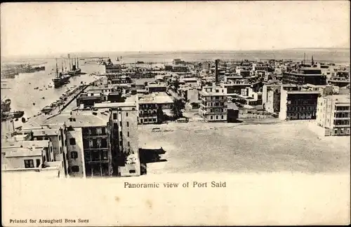 Ak Port Said Ägypten, Panorama