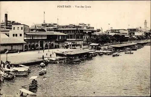 Ak Port Said Ägypten, Vue des Quais